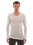 LONG SLEEVE V-NECK Mens bamboo undershirt