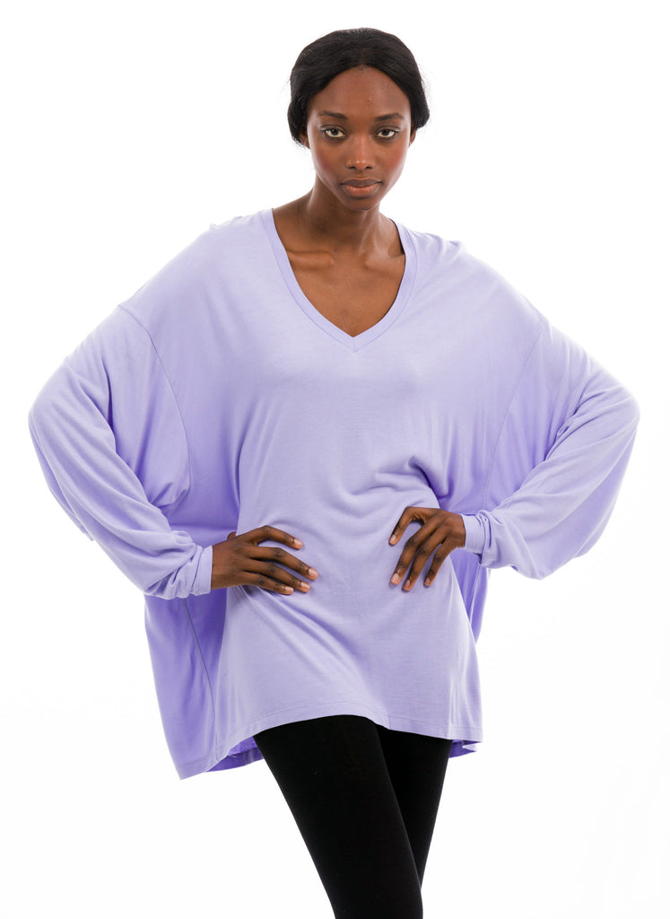 Lilac oversized shirt bamboo