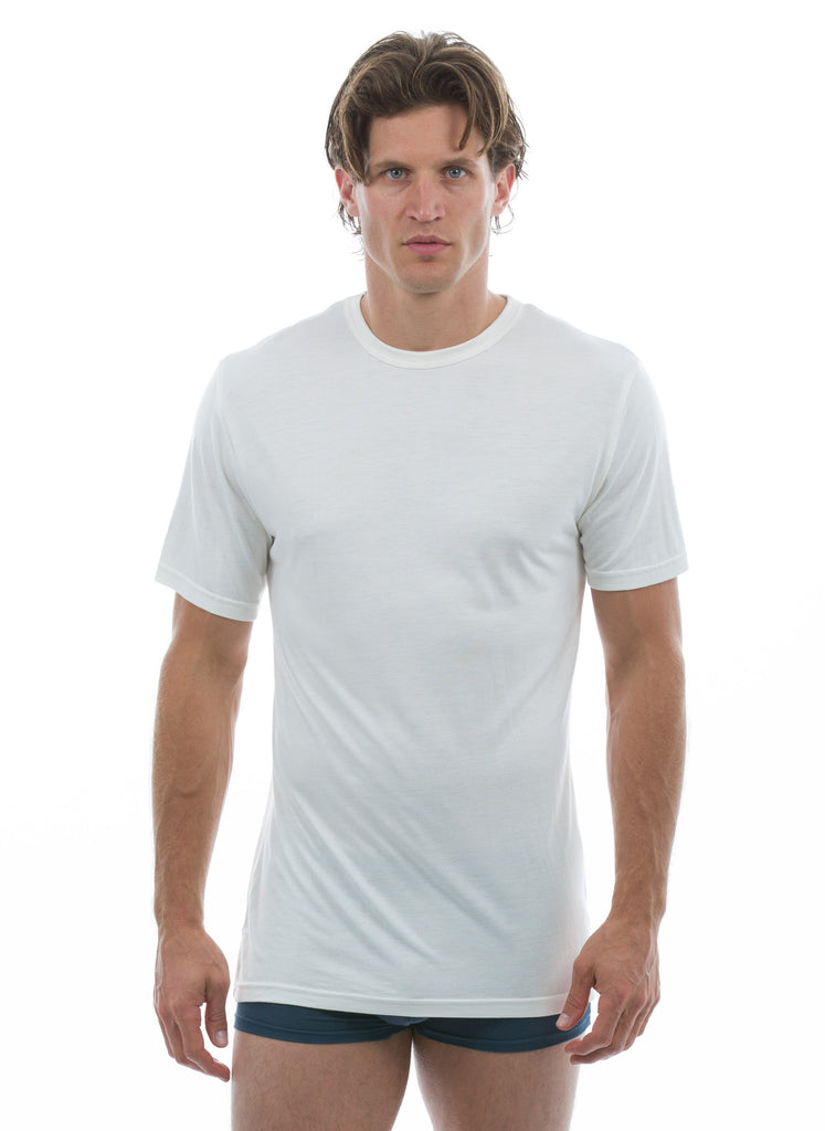 Mens Crew Neck bamboo undershirt 70% Bamboo